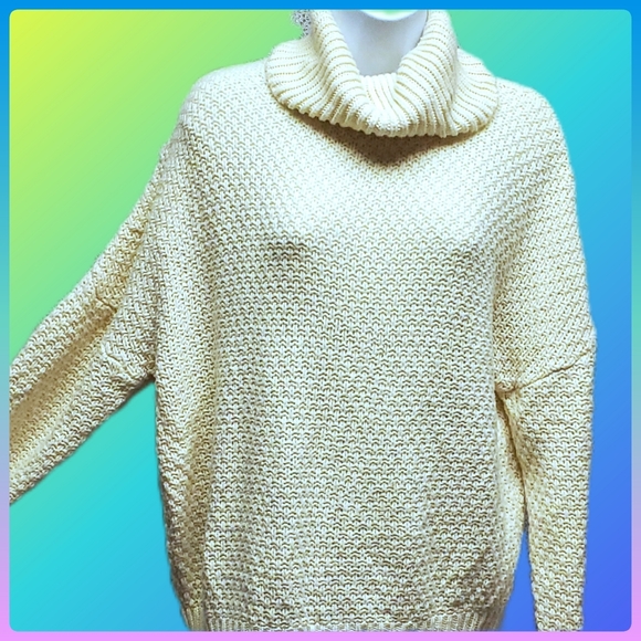 Turtle Neck Sweater Extended Shoulders by Altar'd State - Picture 3 of 5